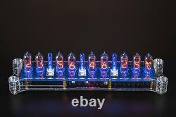 IN-14+IN19A Arduino Shield Nixie Clock in Acrylic Case WITH OPTIONS 9 TUBES