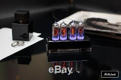 IN-14 NIXIE TUBE CLOCK ASSEMBLED ACRYLIC ENCLOSURE ADAPTER 4-tubes by MILLCLOCK