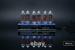IN-14 NIXIE TUBE CLOCK ASSEMBLED WITH ADAPTER 6-tubes without enclosure retro