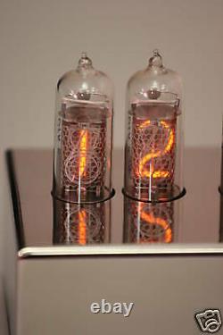 IN-14 Nixie Clock with Stainless Steel Case (6 tube NOS Nixie Tube Desk Clock)