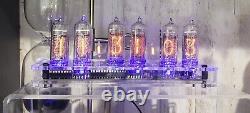 IN-14 Nixie Tube Clock with Date & Alarm New and Ready to Plug in