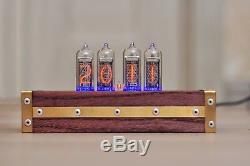 IN-14 Nixie Tube Retro Clock Assembled Tested Wooden Case with Adapter 110/240V
