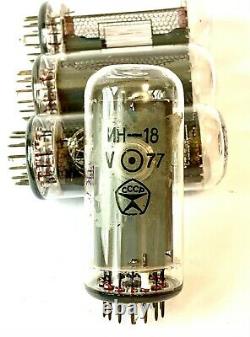 IN-18 IN18 -18 Nixie indicator tube for clock. Used. Lot 7 pcs