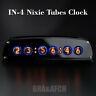In-4 Nixie Tubes Clock In Stylish Black Acrylic Case With Sockets 12/24h Temp Fc