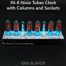 In-8 Nixie Tubes Clock With Columns And Sockets With Tubes