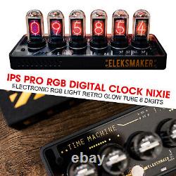 IPS Pro RGB Digital Clock Nixie Electronic RGB Light Retro Glow Tube 6 DigitsmJ