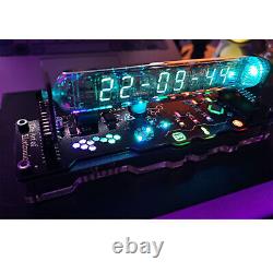 IV18 Cyberpunk Fluorescent Tube Clock Creative Desktop Decor Nixie Tube Clock