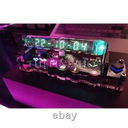 IV18 Cyberpunk Fluorescent Tube Clock Nixie Tube Clock with Dust Cover