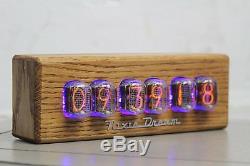 In-12 Nixie Clock Replaceable Tubes Wood Casing Remotely Controled Assembled