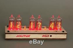 JOLITUX RGB Nixie Clock IN-14 russian Tubes Tube Clock with remote control led