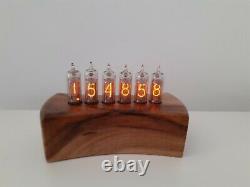 Jewel Series Monjibox Nixie Clock IN16 tubes Walnut wooden case