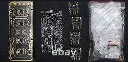 KIT IN-12 Nixie Tube Clock GOLD Acrylic Stand WITH OPTIONS BLACK BOARD 4 TUBES