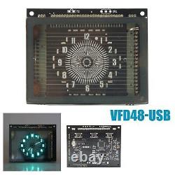 LIMITED-VFD48 DIY USB Powered Analog-style Unique Round VFD Clock-NIXIE TUBE ERA