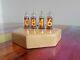 Monjibox Nixie Clock Uhr In14 Tubes In Wooden Case