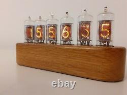 Monjibox Nixie clock uhr Jewel Series Z570M tubes Oak wooden case