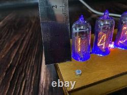 NIXIE CLOCK TUBE with IN-14 Wooden Case Vintage Tubes FREE UPS EXPRESS SHIPPING