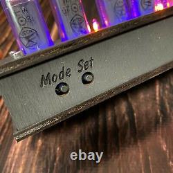 NIXIE TUBE CLOCK with IN-14 Wooden Case Vintage Tubes FREE UPS EXPRESS SHIPPING