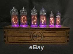 NIXIE Tube Clock Vintage Pulsar IN-14 + IN-16 RGB 6-tubes