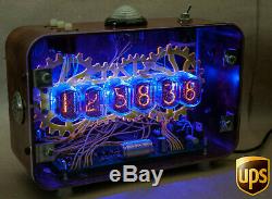 NIXIE Tube Steampunk Desktop Alarm Clock Handmade Vintage Retro Fallout Gift