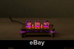 NUMITRON Desk clock with IV-9 Tubes + Remote + RGB + Case + Power Nixie Era