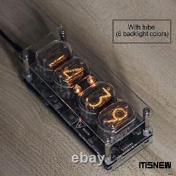 N-12 Glow Tube Clock Fluorescent Nixie Clock Light Display Time Date 6/225 color