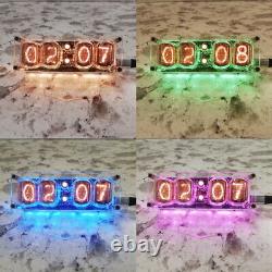 Nixie Clock 4 x IN-12 + 2 x INS-1 With Tube RGB Backlight Assembled 12/24 format