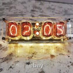 Nixie Clock 4 x IN-12 + 2 x INS-1 With Tube RGB Backlight Assembled 12/24 format