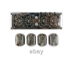Nixie Clock 4 x IN-12 With Tube RGB Backlight Assembled 12/24 format USA store