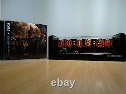 Nixie Clock 6 IN-12 tubes black glossy case & alarm & red LED steampunk