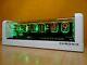 Nixie Clock 6 In-12 Tubes White Mat Case & Alarm & Green Led Steampunk