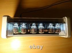 Nixie Clock 6 IN-12 tubes white mat case & alarm & white LED steampunk