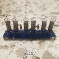 Nixie Clock 6x IN-14 + 2x IN-3 With Tube RGB Backlight Assembled plugable tubes