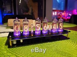 Nixie Clock Fully Assembled NOS IN-14 Tubes INCLUDED Steampunk Vintage