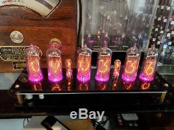 Nixie Clock Fully Assembled NOS IN-14 Tubes INCLUDED Steampunk Vintage