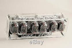 Nixie Clock IN-12 Six Digit Tubes Tube Clock with case remote RGB-Leds IN12
