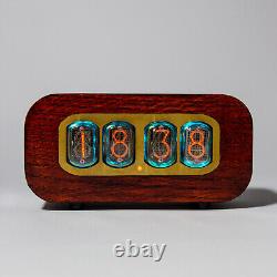 Nixie Clock IN-12 Tubes Best Gift Wooden Enclosure 15 Colors Backlight