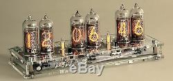Nixie Clock IN-14 Digit Tubes KIT with case and power adapter 110-220V-12V