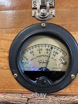 Nixie Clock IN-14 Retro Steampunk. U S NAVY 701A Radar Tube + Vintage Ammeter