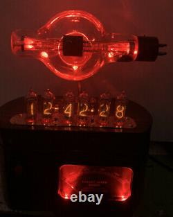 Nixie Clock IN-14 Steampunk. Military JAN-CUE-860 Tube. Target Meter, Ring Model