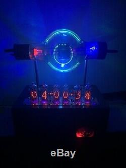 Nixie Clock IN-14 Steampunk. RGB Lit RCA 860 Tube. Ezekiel Ring Model