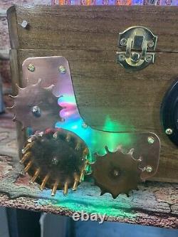 Nixie Clock IN-14 Tube. Steampunk. Eimac JAN-CIM-304TH/VT254 With Gears, Vin Ammetr