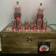 Nixie Clock In-14 Tube. Steampunk. Lighted Vintage X224 Tubes And Ammeter. Rings