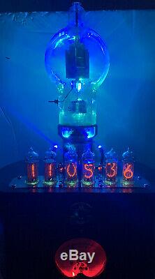 Nixie Clock IN-14 Tube. Steampunk. Lit JAN-CKH-250-TH Heintz & Kaufmann & Ring