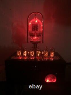 Nixie Clock IN-14 Tube. Steampunk. Vintage U. S. Navy, Tung-Sol CTL-705A H/V Tube