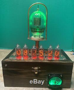 Nixie Clock IN-14 Tube. Steampunk. WWII U. S. Navy, March 1943 High Voltage Tube