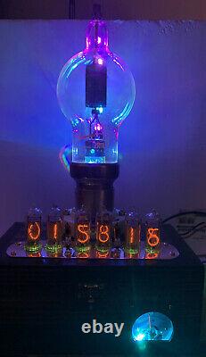 Nixie Clock IN-14 Tube. Steampunk style. Lit Eimac250-TH Tube, With Ezekiel Ring