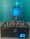Nixie Clock In-14 Tube. Steampunk Style. Rgb Lighted Brass Enclosed Tungar Tube