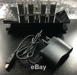 Nixie Clock IN-14 Tubes Fully Assembled Handmade Backlight Alarm USB (US Seller)
