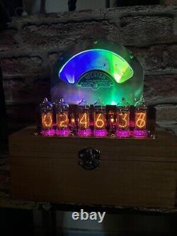 Nixie Clock IN-14 Tubes. Retro Steampunk Vintage Brass Weston264