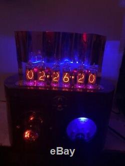 Nixie Clock IN-14 Tubes. Steampunk Copper, Brass & Glass! Vari Speed Dekatron